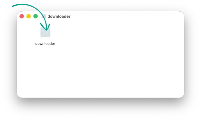Venster met het bestand downloader
